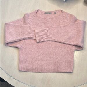Vince 100% Cashmere Slightly Cropped Soft Pink Boat Neck Sweater size S